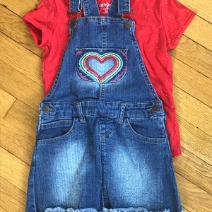 Cat and Jack overall skirt! Super cute rainbow